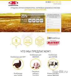 Landing Page по продаже комбикорма